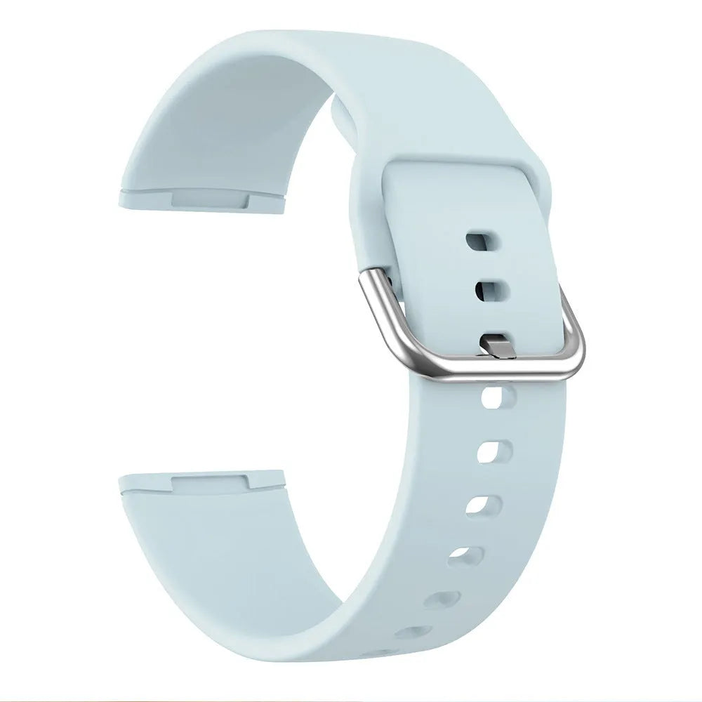 Fitbit Versa 3 Sense 2 replacement silicone strap with silver buckle in multiple colour options