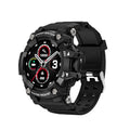 T6 tactical rugged smart watch with 1.3 inch screen in black or green colour on wrist