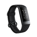 Black smart health bracelet with blood pressure and ECG monitoring on wrist showing 1.1-inch display screen