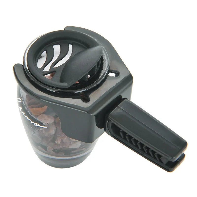 Car air outlet aromatherapy solid type glass bottle with zeolite fragrance floral scent for vehicle vent