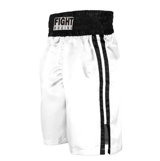 Boxing shorts for training in multiple colour options including black and white waist with stripes