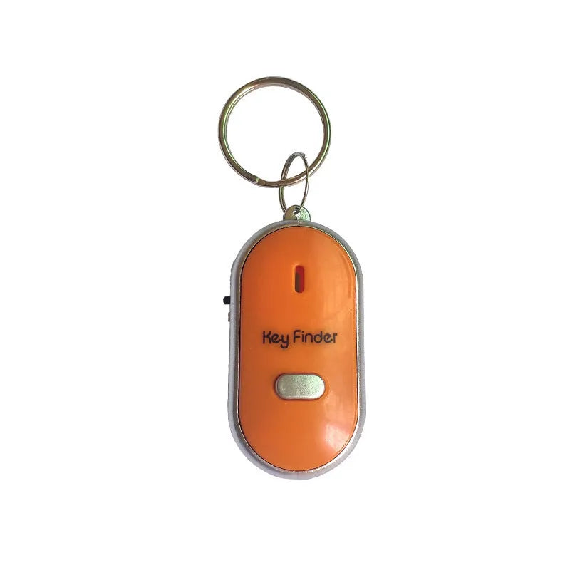 Oval plastic key finder with voice control in red, blue, white, black, and orange colour options