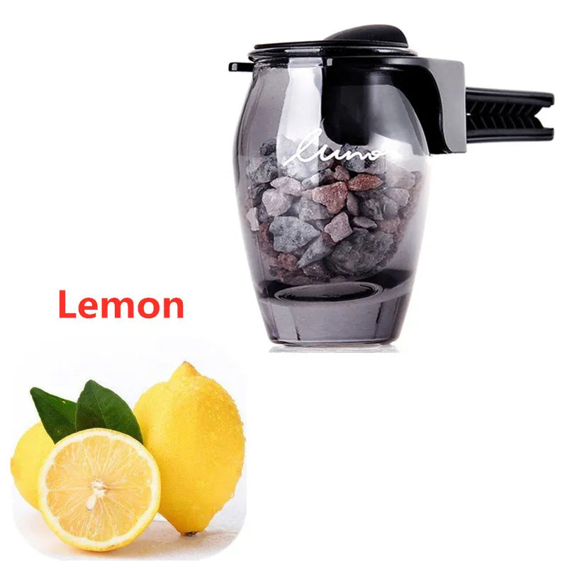 Car air outlet aromatherapy solid type glass bottle with zeolite fragrance floral scent for vehicle vent