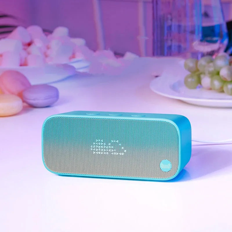 Elf Sugar Cube AI Smart WiFi Speaker in blue, green, red, or white colour options
