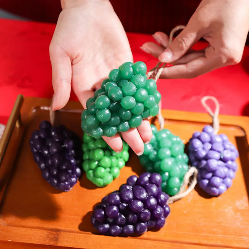Purple and green handmade grape soap bars for bathing