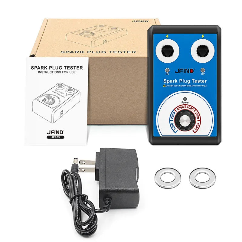 Car double hole plug ignition system detector for spark plug testing
