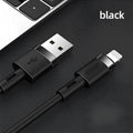 Type-C data charger cable in five colour options showing straight connector and 1.2m length