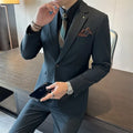 Men's slim fit business formal jacket in chemical fibre blend fabric available in three colours