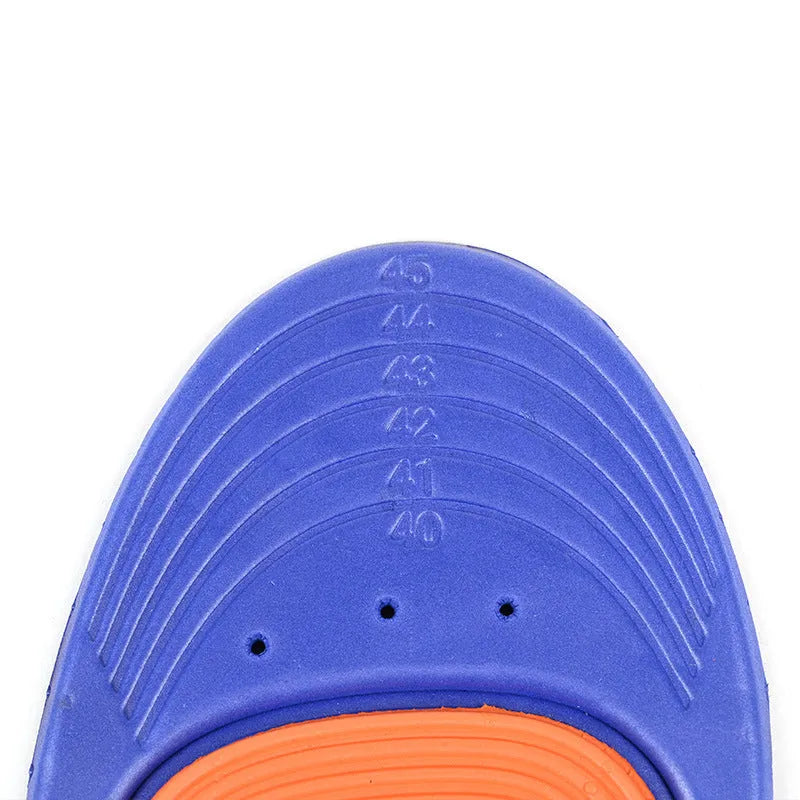 Shock-absorbing breathable EVA insole with holes for men and women thin XD-679 style without interlayer