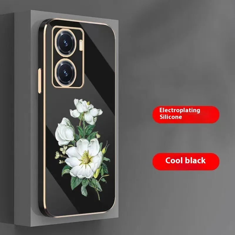 Electroplating phone case for vivo Y Series in pink with all-inclusive fall protection design