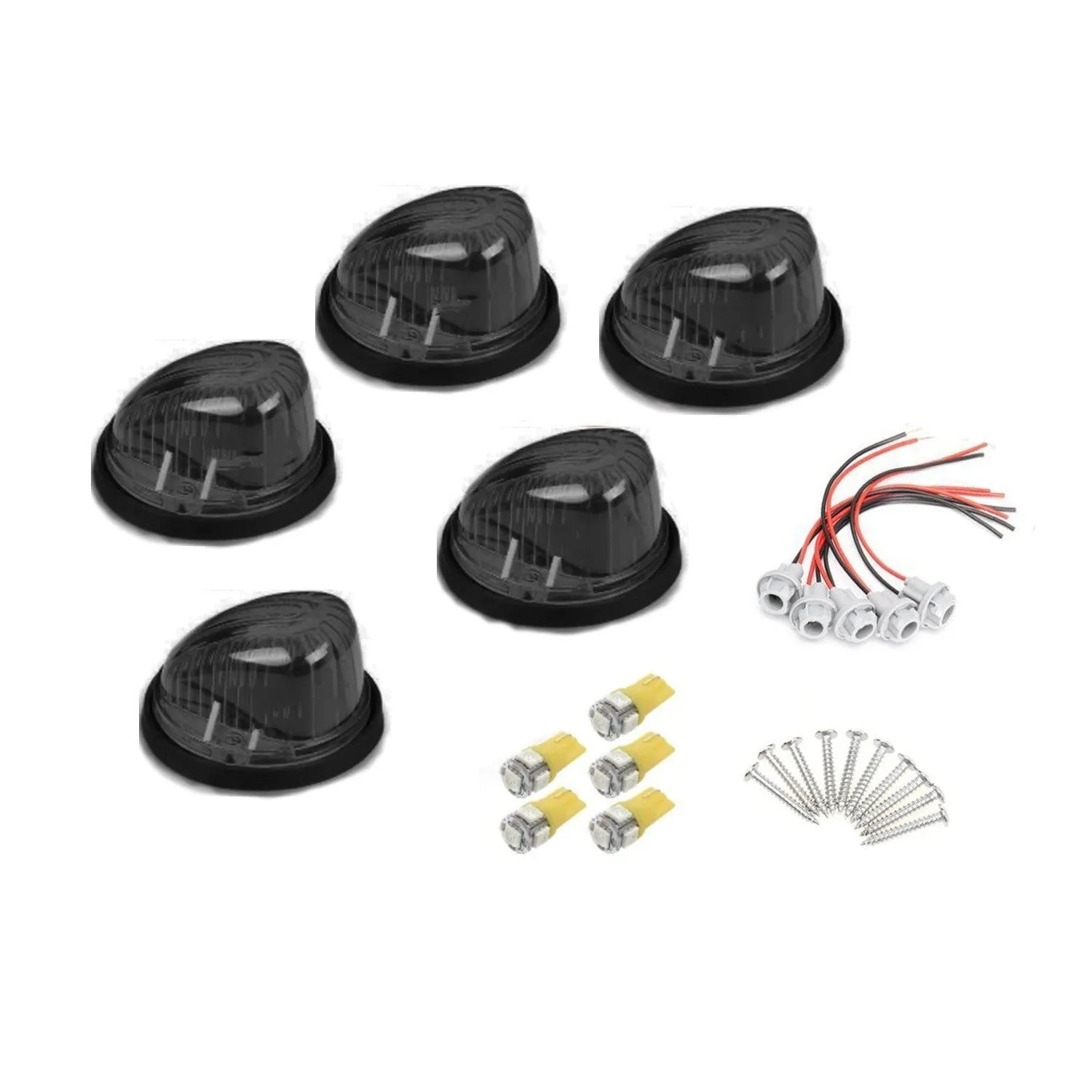 GR model LED roof cab marker light kit with yellow, transparent, and smoked black lampshade options