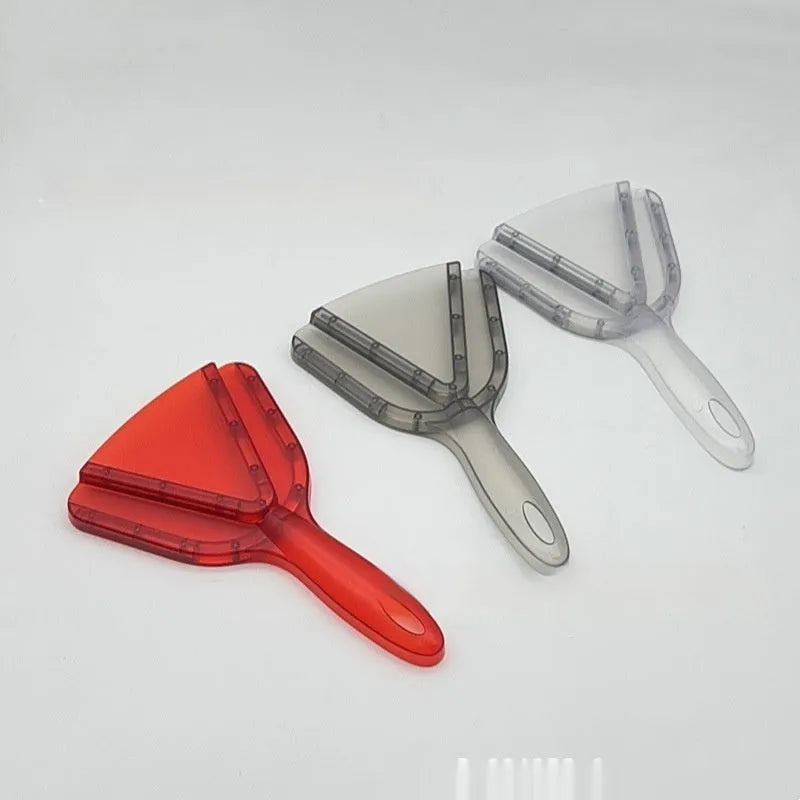 Red ABS plastic can opener and telescopic bottle opener tool on a kitchen counter.