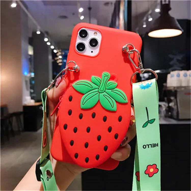 Cartoon camouflage patterned silicone wallet case for Huawei smartphone in various colours