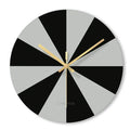 Minimalist clear tempered glass wall clock with printed numerals, 29.5cm in diameter.