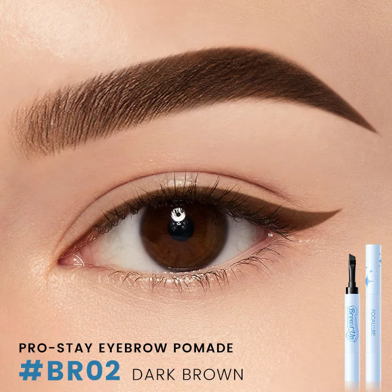 2 in 1 eyebrow gel cream pencil in three colours with brush for waterproof long-lasting natural brows