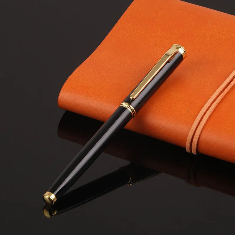 Metal rollerball pen 0.5mm fine nib black colour with alternative ink system
