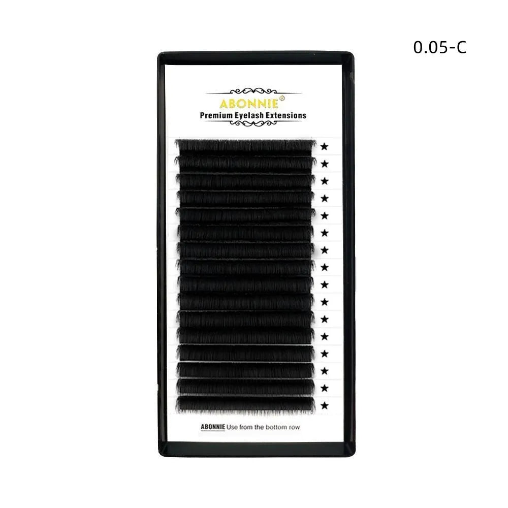 16-row dense false eyelashes made from mink hair showing multiple thickness and length options