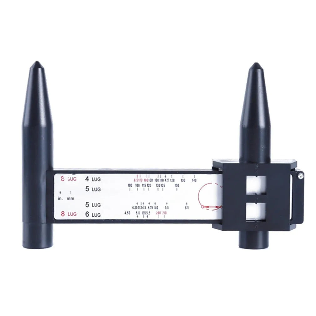 Digital hole distance measuring tool with plastic construction and 18cm length for wheel hub measurement