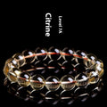 Natural citrine scattered beads ball bracelet showing polished 7A grade beads in original design with sizing options