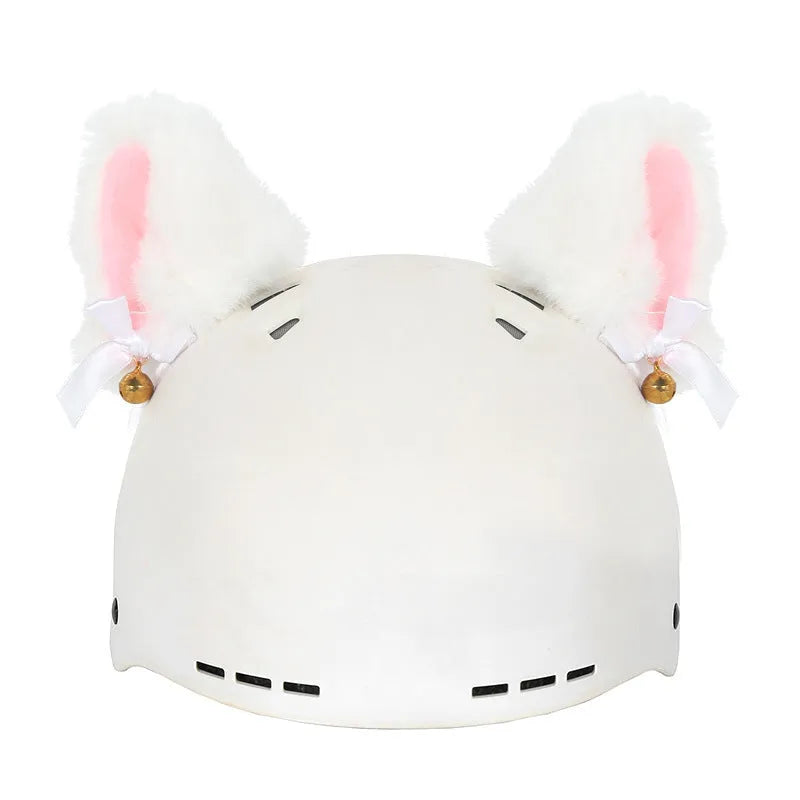 Plush fabric cartoon design helmet cover for motorcycle helmet decoration in medium size