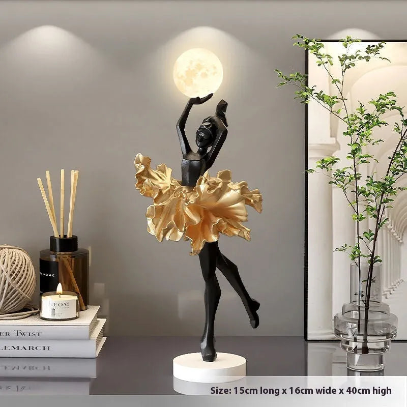 Art girl atmosphere small night lamp ornament in four colours with USB charging