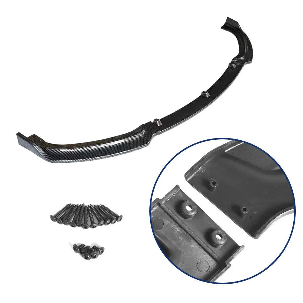 Bright black polypropylene front bumper lip for BMW 3 Series F30 F35 models