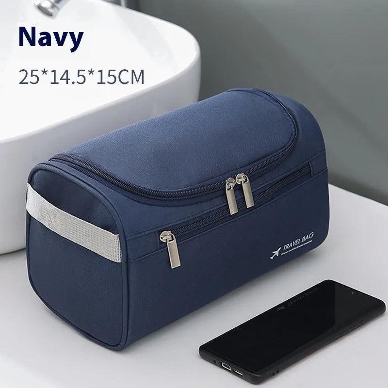 Large capacity waterproof cosmetic storage bag in retro style with multiple colour options