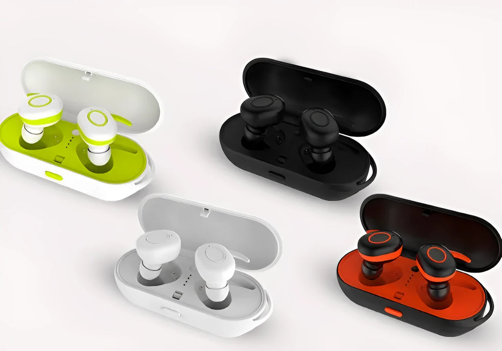 CSR Air-tws wireless Bluetooth earbuds with active noise reduction in black, green, red, and white colour options