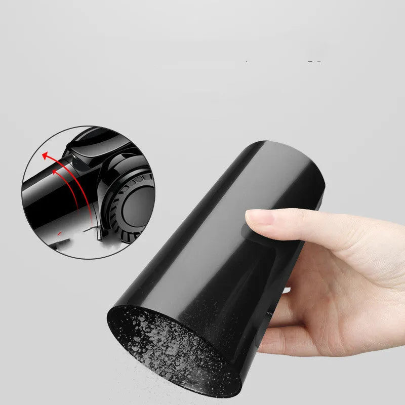 Portable handheld cordless vacuum cleaner for car and home, black, with USB charge cable