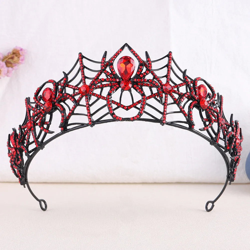 European American Halloween crown hair ornament alloy diamond finish hairband for women four colour variants