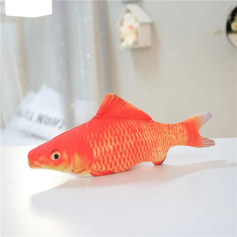 30cm long multicolour electric jumping fish simulation cat toy with USB cable