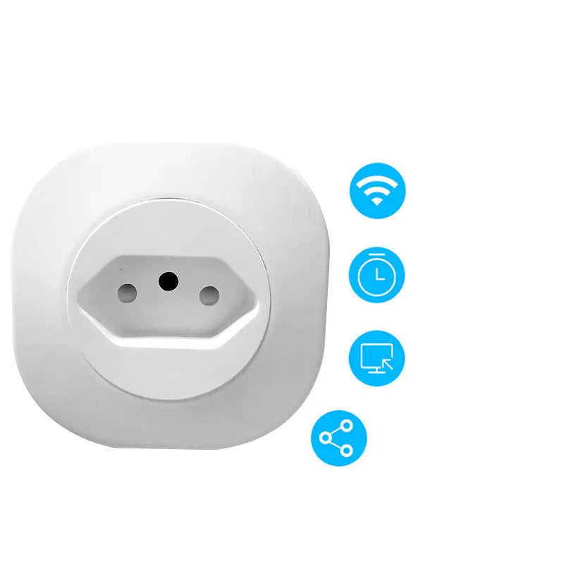 Smart socket plug with WiFi voice control showing EU, US, and Swiss style options