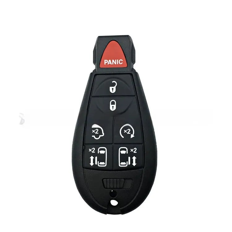 Dodge car key fob replacement shell in ABS brass and nylon, dimensions 85mm by 42mm by 15mm.