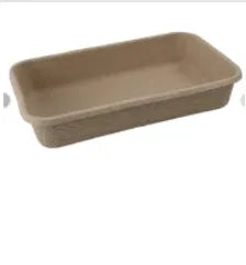 Brown disposable waterproof cat litter box with environmentally friendly degradable material