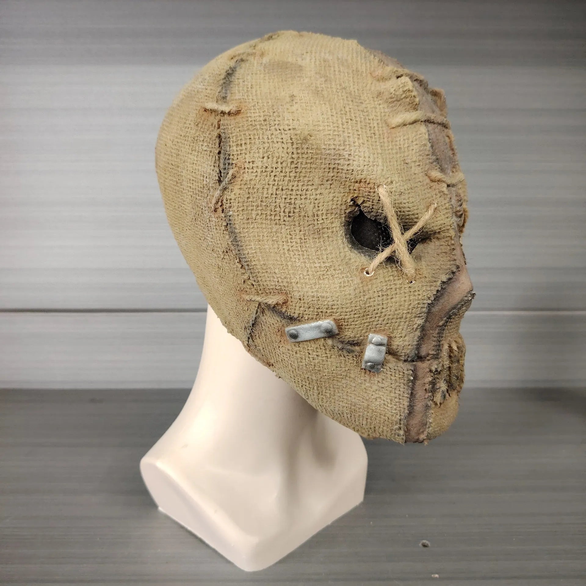 Latex scar skull Halloween mask, a full head cover measuring 31cm tall