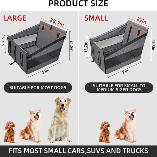 Grey water resistant cloth dog bed mat measuring 56x56x40cm for indoor use
