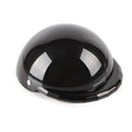 Plastic motorcycle-style cap helmet for a dog, shown in a solid colour with a Japanese aesthetic.
