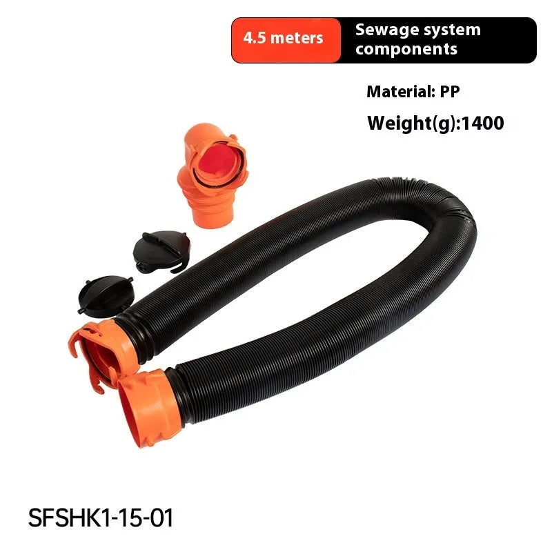 90 degree sewage hose rotary elbow joint made from polypropylene with length options