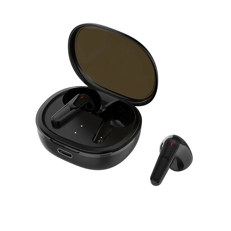 Black PRO30 Bluetooth in-ear headset with active noise reduction on a dark background.