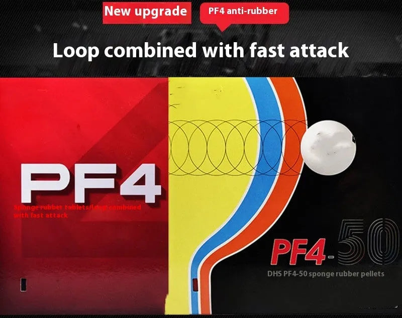Fast Attack Sticky Classic-50 table tennis racket with red anti-rubber on a wooden blade.