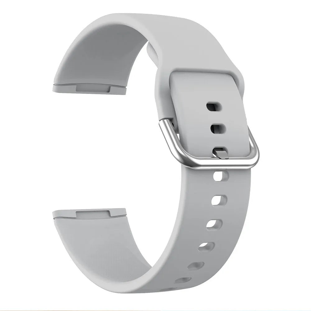 Fitbit Versa 3 Sense 2 replacement silicone strap with silver buckle in multiple colour options