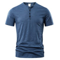 Men's solid colour slub cotton short sleeve t-shirt in British style, shown in multiple colour options.