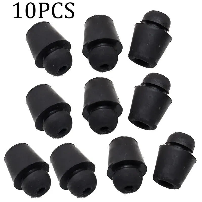 Ten rubber automobile damper buffer clips in X16 colour for vehicle shock absorption