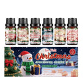 Christmas essential oil set with six 10ml bottles of festive fragrances for aromatherapy diffusers