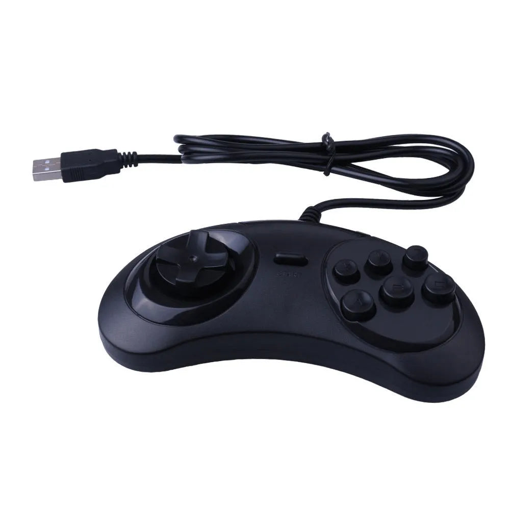Black Sega USB PC game controller with 1.8 metre cable