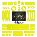 Bicycle reflective safety tape with grid pattern in multiple colour options measuring 11.5 by 21 centimetres