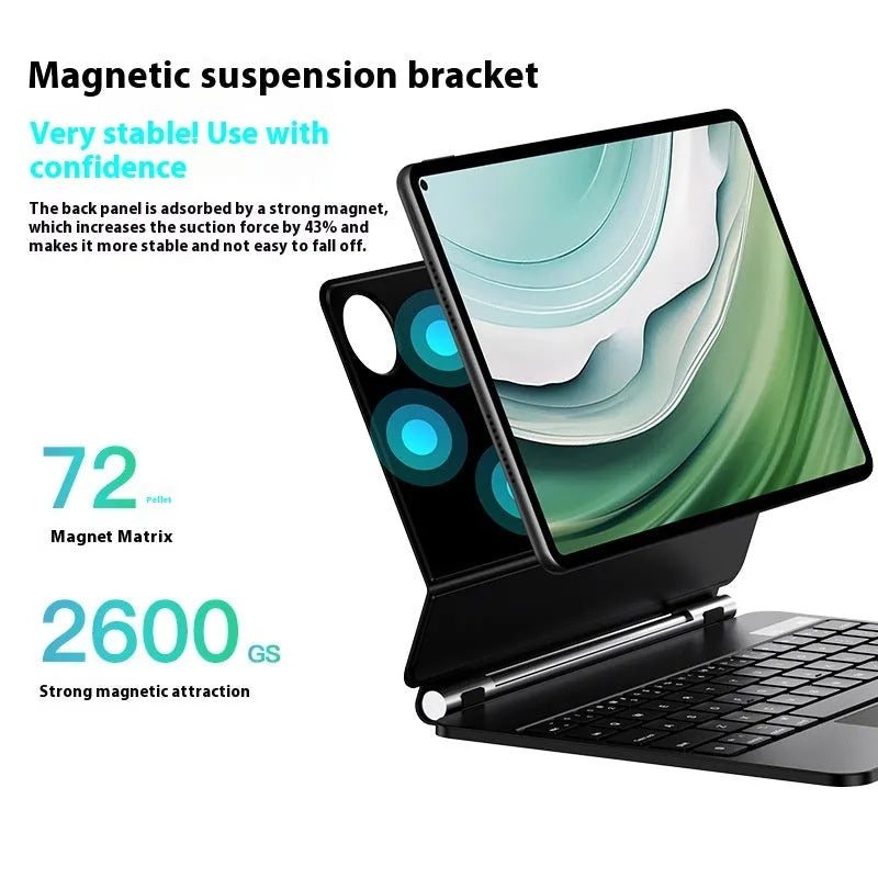 Miaocontrol Pro11 wireless magnetic keyboard for Huawei tablets in black or white colours