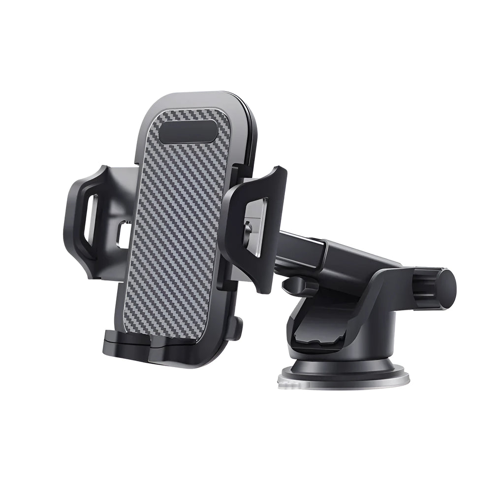 Black ABS EVA car phone holder for mobile phones 4.0 to 7.0 inches in size