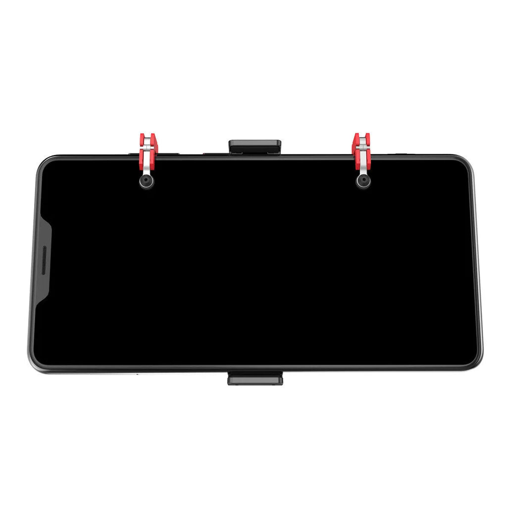 Black PG-9137 phone gaming trigger stand showing adjustable trigger and telescopic phone clip.