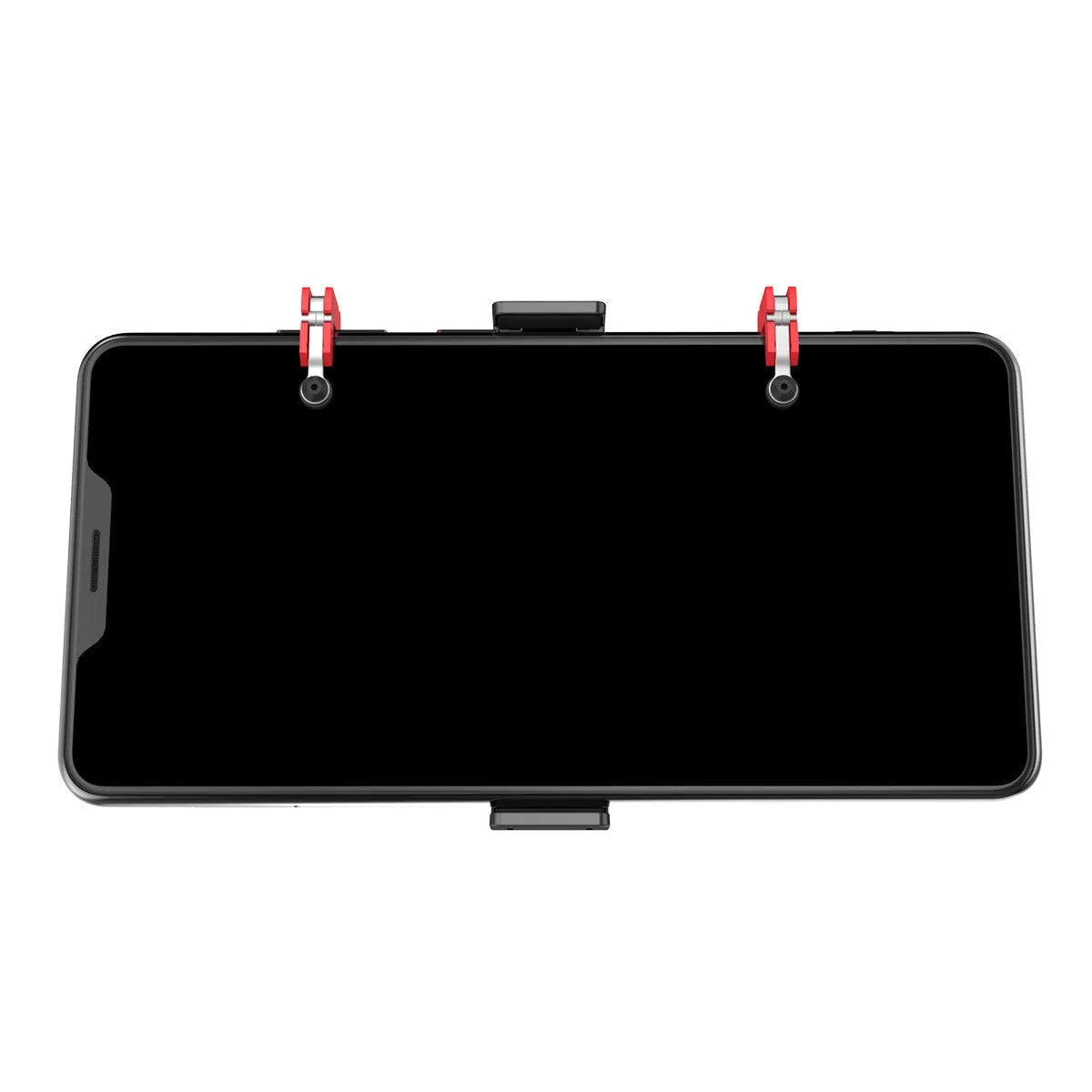 Black PG-9137 phone gaming trigger stand showing adjustable trigger and telescopic phone clip.